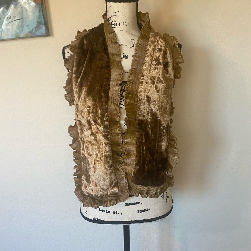 Velvet Ruffle Scarf - Picture 2 of 4
